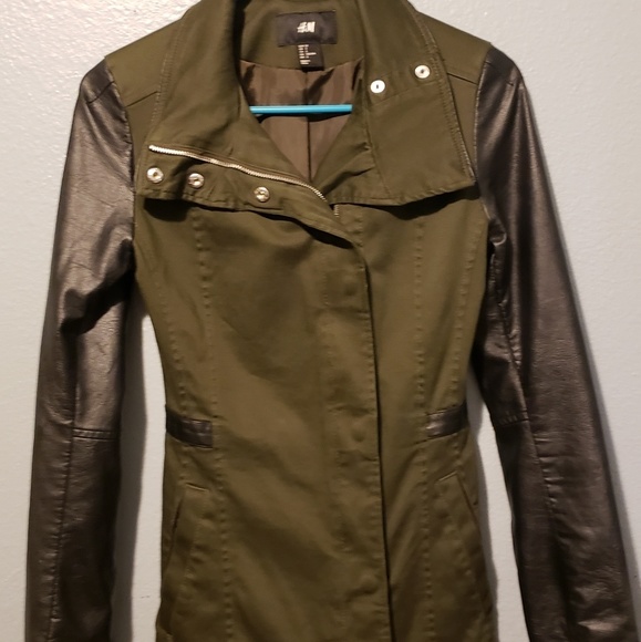 h&m olive green jacket